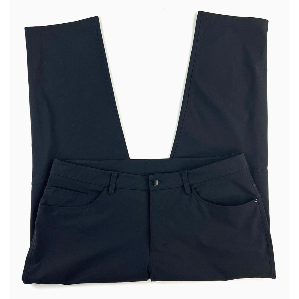 Lululemon ABC Pant Classic 5 Pocket Warpstreme Stretch Black Straight Mens 36x29 - Picture 5 of 8